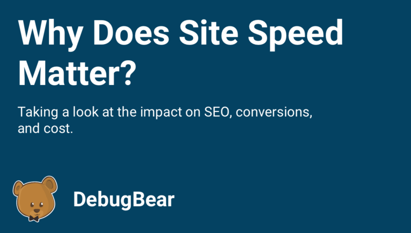 why site speed matters for seo